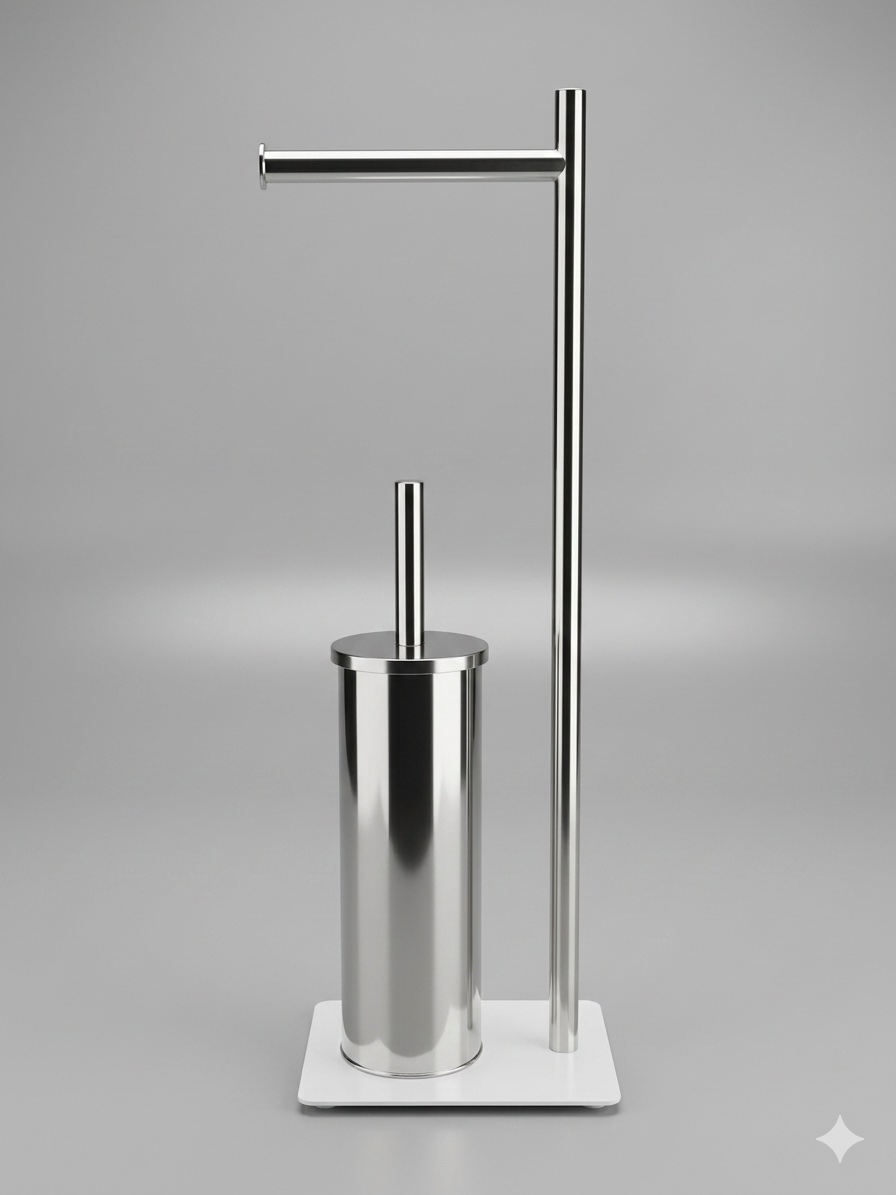 WC četka + držač Četka za WC solju + držač za toalet papir - Slika 1