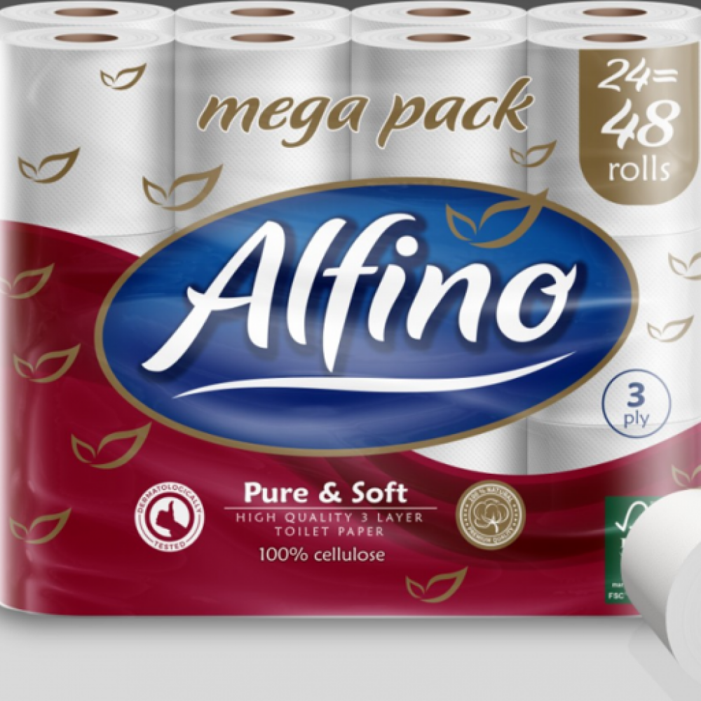 toalet-papir-alfino-gold-3-sl-24-1 Toalet papir 24/1 MEGA PACK - 3 sloja - Image 1