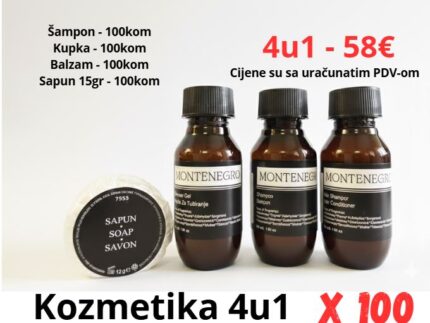 Hotelska kolekcija 4u1 - Šampon/Kupka/Balzam/Sapun x100