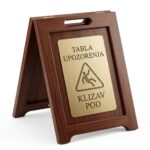 Tabla upozorenja - Drvo/Metal - Klizav pod